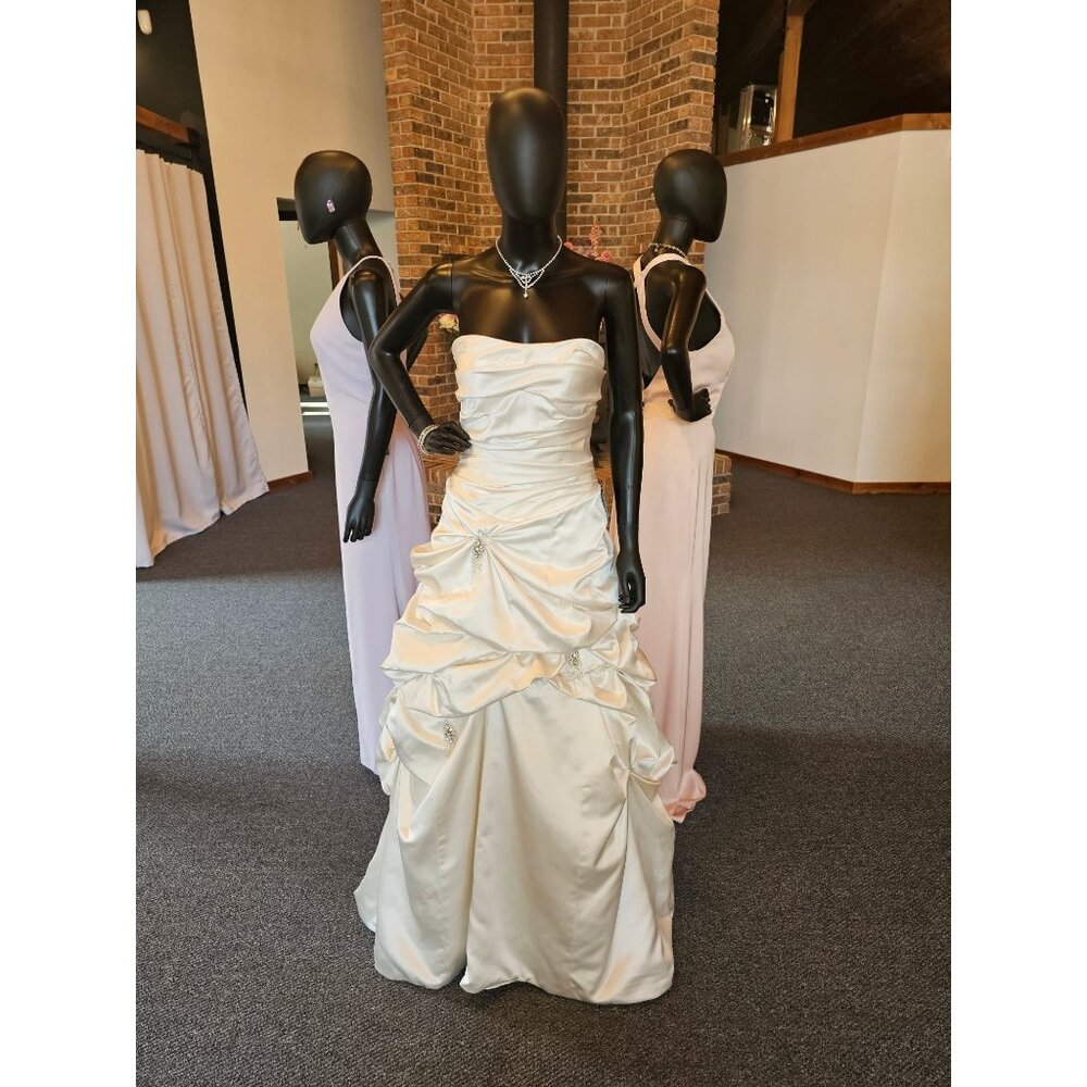Allure Satin Diamond Tuck Wedding Gown